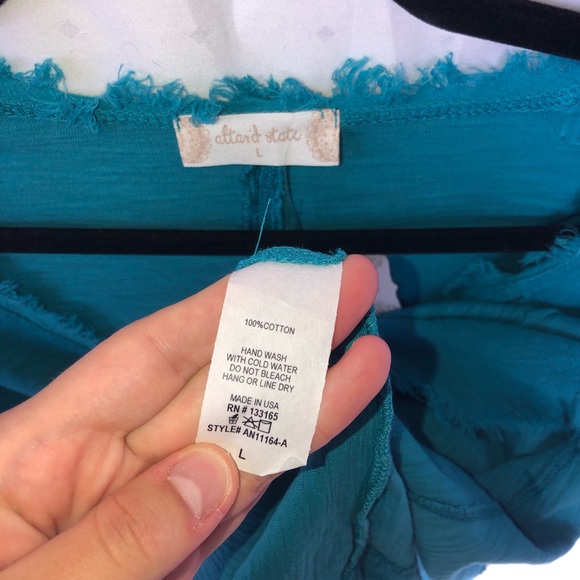 Altar’d State Turquoise Top - Picture 4 of 7